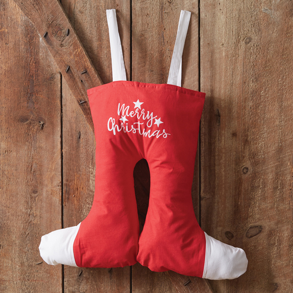 Santa Pants Double Christmas Stocking